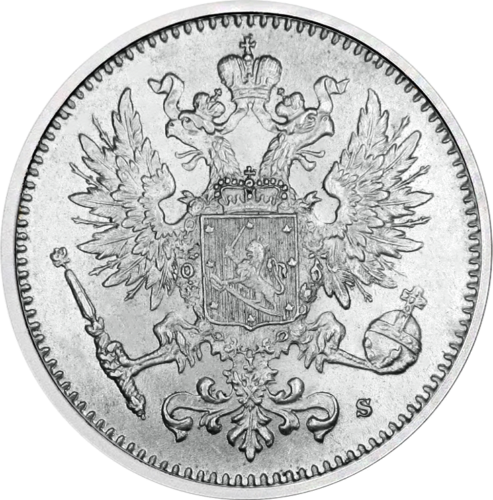50 пения (1872-1917) Финландия Сребърна монета (2)