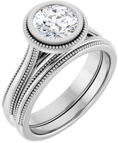 14K White 6.5 mm Round Solitaire Engagement Ring Mounting (6)