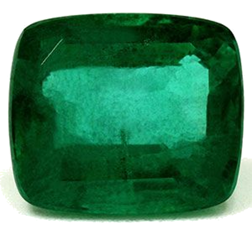2.71 carat GREEN Cushion Smaragdas (1)