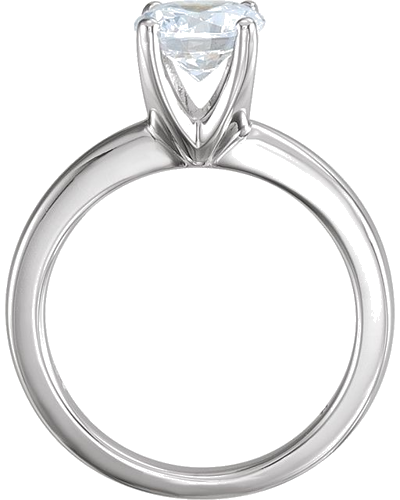 14K White 7.8 mm Round Tall Solstice Solitaire® Ring Mounting (4)