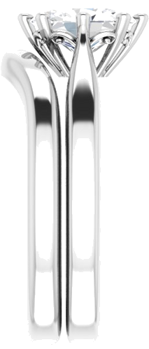 Sužadėtuvių Žiedas „Solitaire“ 585 Baltojo Aukso Oval 8mm x 6mm (9)