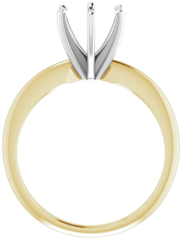 Sužadėtuvių Žiedas „Solitaire“ 585 Baltojo Ir Geltonojo Aukso Round 7.3mm x 7.7mm (2)