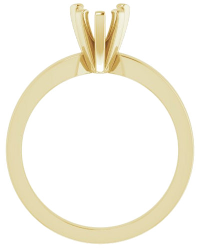 14K Yellow 6x6 mm Heart Solitaire Engagement Ring Mounting (2)