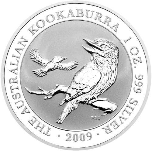 2009 Kookaburra Australija 1 oz sidabrinė moneta (1)