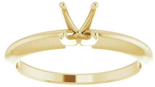 Sužadėtuvių Žiedas „Solitaire“ 585 Geltonojo Aukso Round 5mm x 5.3mm (3)