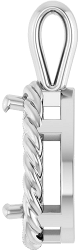 Pakabukas „Rope“ 585 Baltojo Aukso Pear Shape 9mm x 6mm (3)