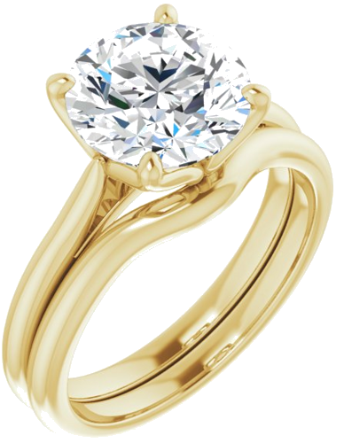 Sužadėtuvių Žiedas „Solitaire“ 14k yellow gold Round 9mm (6)