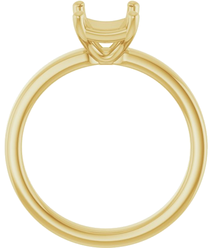 Sužadėtuvių Žiedas „Solitaire“ 585 Geltonojo Aukso Emerald 8mm x 6mm (2)