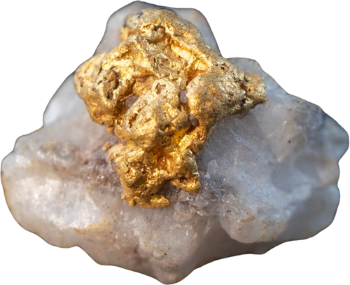 0,40 гр. Матрица от бял кварц и злато, Австралия (1)