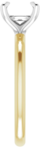 Sužadėtuvių Žiedas „Solitaire“ 585 Baltojo Ir Geltonojo Aukso Round 7.4mm (4)