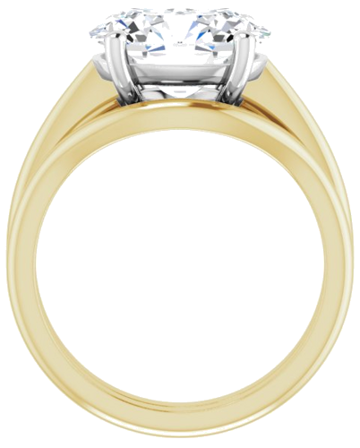 14K Yellow White 11x9 mm Oval Solitaire Engagement Ring Mounting (7)