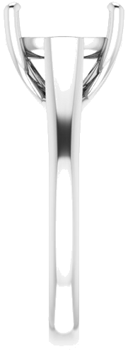 Platinum 10 mm Cushion Solitaire Engagement Ring Mounting (4)