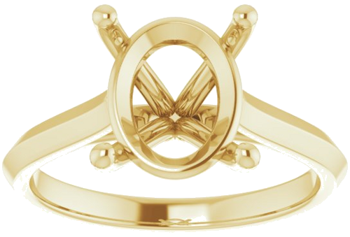 Sužadėtuvių Žiedas „Solitaire“ 585 Geltonojo Aukso Oval 11mm x 9mm (3)