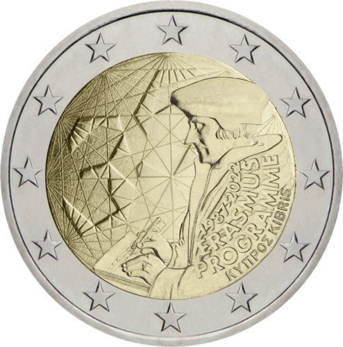 2022 Kipra Erasmus 35 gadi 2 eiro monēta (1)
