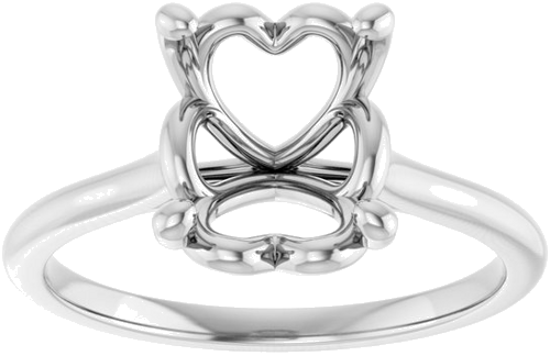 Sužadėtuvių Žiedas „Solitaire“ 585 Baltojo Aukso Oval 10mm x 8mm (3)