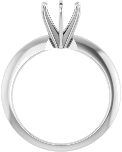 Sužadėtuvių Žiedas „Solitaire“ 585 Baltojo Aukso Round 6mm x 6.6mm (2)