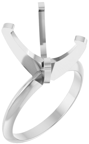 Sužadėtuvių Žiedas „Solitaire“ 585 Baltojo Aukso Oval 12mm x 10mm (1)