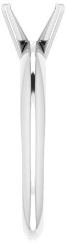 14K White 7x5 mm Emerald Solitaire Engagement Ring Mounting (4)