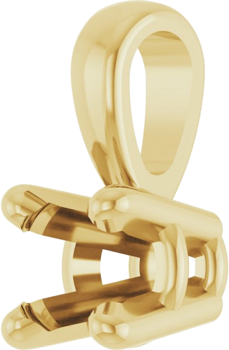 14K Yellow 3 mm Round 4-Prong Pendant Mounting (2)