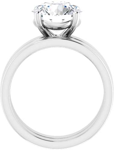 Platinum 9.4 mm Round Solitaire Engagement Ring Mounting (7)