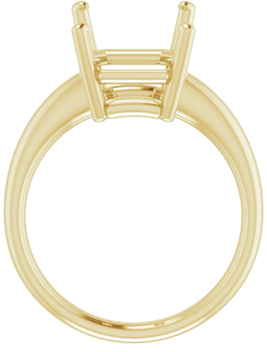 Sužadėtuvių Žiedas „Solitaire“ 14k yellow gold Emerald 14mm x 10mm (2)