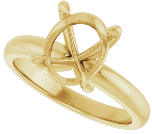 Sužadėtuvių Žiedas „Solitaire“ 585 Geltonojo Aukso Oval 10mm x 8mm (5)