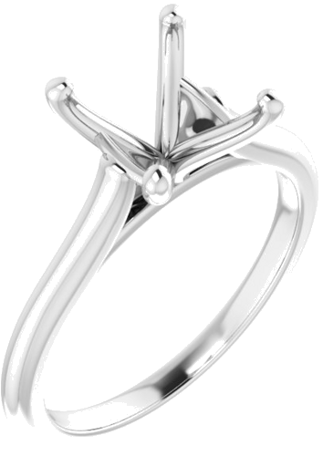 Sužadėtuvių Žiedas „Solitaire“ 585 Baltojo Aukso Round 9mm (1)