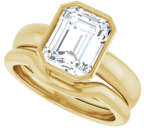 14K Yellow 9x7 mm Emerald Engagement Ring Mounting (10)