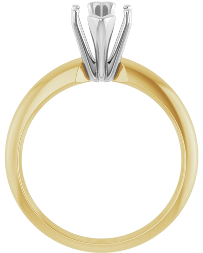 Sužadėtuvių Žiedas „V-End Solitaire“ 585 Baltojo Ir Geltonojo Aukso Marquise 12mm x 5.5mm (2)