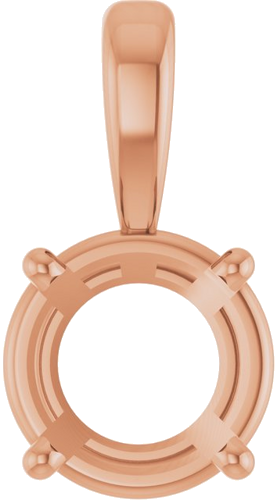 Pakabukas „Solitaire“ 585 Rožinis Aukso Round 7mm (1)