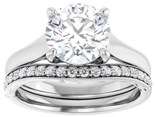 Sužadėtuvių Žiedas „Solitaire“ 950 Platinos Round 8mm (8)