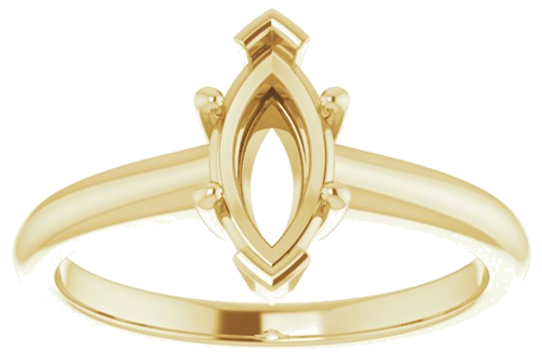 Sužadėtuvių Žiedas 585 Geltonojo Aukso Marquise 9mm x 4.5mm (3)