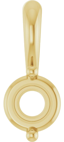 14K Yellow 4 mm Round 2-Prong Basket Pendant Mounting (1)