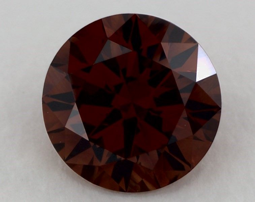 1.08 carat Fancy Dark Orangey Orange Brown-SI1 GD cut Natūralus Round Deimantas (1)