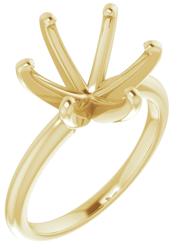 Sužadėtuvių Žiedas „Solitaire“ 585 Geltonojo Aukso Round 11mm (1)