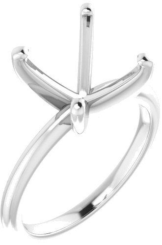 Sužadėtuvių Žiedas „Solitaire“ 585 Baltojo Aukso Round 11mm (1)