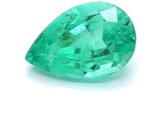 0.86 carat GREEN BRILLIANTSTEP cut Pear Smaragdas (1)