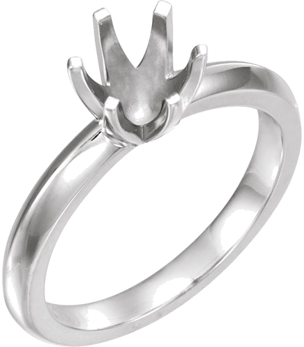 Sužadėtuvių Žiedas „Medium Solstice Solitaire®“ 585 Baltojo Aukso Round 7.4mm (1)