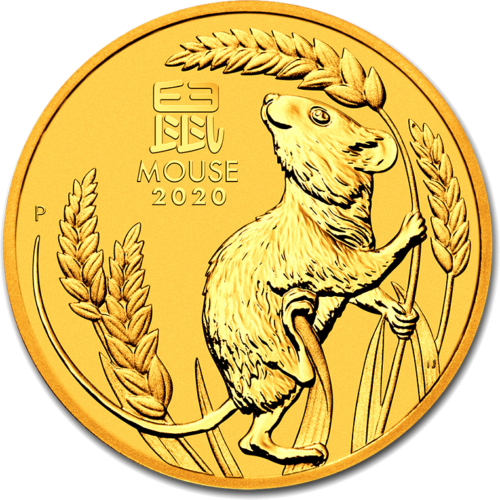 1 oz Year of the Mouse (Lunar III) 2020 Australia Gold Coin (1)