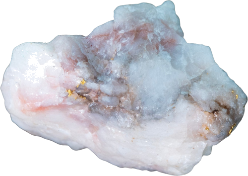 Natūralus auksas rožinio kvarco matricoje, Kalgoorlie (5,03 g) (1)