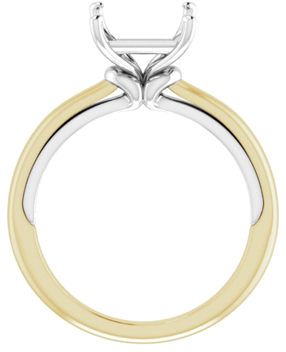 Sužadėtuvių Žiedas „Solitaire“ 585 Baltojo Ir Geltonojo Aukso Square 7.5mm (2)