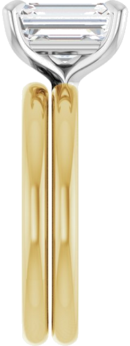 Sužadėtuvių Žiedas „Solitaire“ 585 Baltojo Ir Geltonojo Aukso Emerald 9mm x 7mm (9)