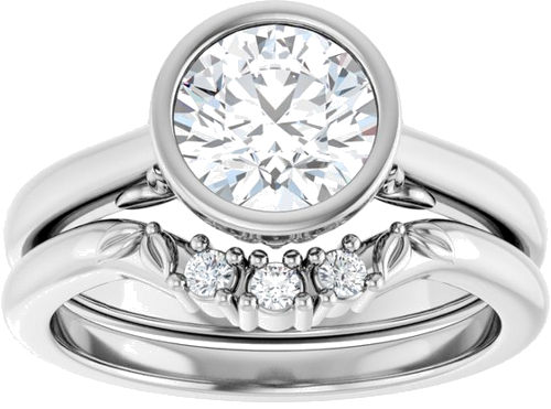 14K White 7 mm Round Solitaire Engagement Ring Mounting (8)