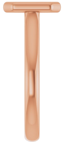 Sužadėtuvių Žiedas „Bezel-Set Solitaire“ 585 Rožinis Aukso Emerald 8mm x 6mm (4)