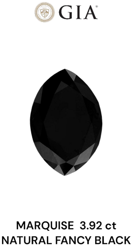 3.92 carat Fancy Black-VVS2 Natūralus Marquise Deimantas (1)