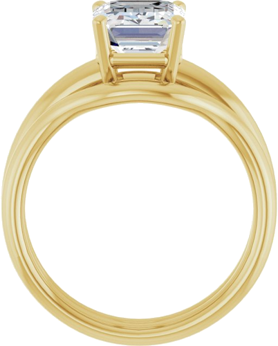 14K Yellow 9x7 mm Emerald Engagement Ring Mounting (7)