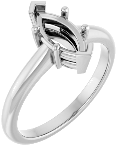 Sužadėtuvių Žiedas 417 Baltojo Aukso Marquise 10mm x 5mm (1)