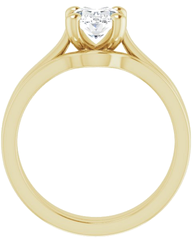 14K Yellow 8x6 mm Oval Engagement Ring Mounting (7)