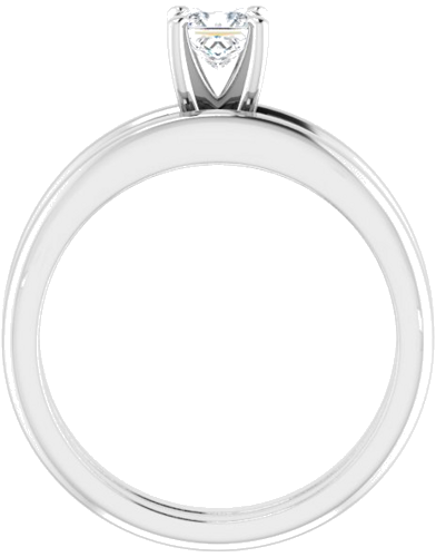 Sužadėtuvių Žiedas „Solitaire“ 585 Baltojo Aukso Square 4mm (7)