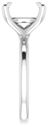 14K White  11 mm Round Solitaire Engagement Ring Mounting (4)